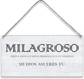Bible Verse Home Wall Decor Milagroso Abres Camino Scripture Wood Signs Rustic Hanging Wall Plaque Christian Sign