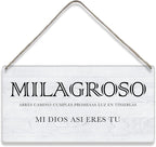 Bible Verse Home Wall Decor Milagroso Abres Camino Scripture Wood Signs Rustic Hanging Wall Plaque Christian Sign