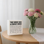 Motivational Home Decor, Literary Home Decor, Inspirational Saying, Living Room Decorate, Family Wall Desk Decoration, Rustic Farmhouse Wall Decoration, Office Accessories 5.1x5.1inches C24