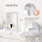 AAZZKANG Rectangular Wall Mirror Decorative Wood Framed Mirrors for Farmhouse Bedroom Bathroom Living Room Entryway Hanging Home Decor Small