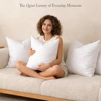 puredown® 28 x 28 Feather Down Throw Pillow Insert, 1 Pack Euro Pillow for Decorative Bed Cushion Couch Sofa