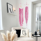 Dream Catchers Star Moon Dream Catcher Pink Room Decor, Macrame Dream Catcher Girls Teenager Bedroom Wall Decor,Boho Dreamcatcher Girls Room Decoration Teen Girl Gifts for Women Birthday Gifts Mother