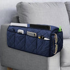 Sofa Armrest Organizer,Couch Remote Control Holder with 14 Pockets Waterproof Non Slip Recliner Organizer for TV Remotes Caddy, Book, Magazines, Ipad
