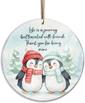 Friendship Christmas Ornament, Penguin Ornament for Best Friends, Friend Ornaments for Women, Gift for Friends, Penguin Ornament, Inspirational Bestie Gifts, Birthday Gift for Best Friend