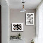 Wocred Set of 2 Rectangular Wall Mirror,Gorgeous Rustic Farmhouse Accent Mirror,White Color Entry Mirror for Bathroom Renovation,Bedrooms,Living Rooms and More(11”x15”)