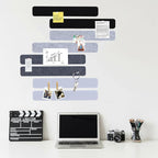 Vuzvuv 8 pcs Bulletin Board Bar Strips No Adhesive Backing with Glue Points ，Self Adhesive Cork Board for Wall，Felt Pin Board for School，Office Decor(Black White Grey)
