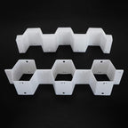Foraineam 3 Pack Honeycomb Drawer Organizer Plastic Partition Cabinet Clapboard Storage Boxes Closet Organizer Drawer Dividers