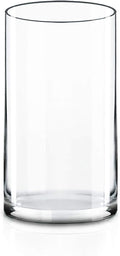 CYS EXCEL (H:12" D:6") Large Cylinder Clear Glass Vase for Wide Bouquet Flower Vase Centerpieces Display Hurricane Floating Candle Holder