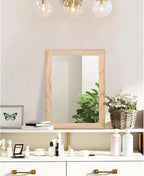 AAZZKANG Rustic Mirrors for Wall Rectangle Wood Frame Mirror Decorative for Farmhouse Bedroom Bathroom Living Room Small