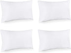 Utopia Bedding Throw Pillows (Set of 4, White) – 16 x 26 Inches Down Alternative Pillows for Bed, Sofa, and Couch - Fluffy Decorative Stuffer Pillow for Indoors & Outdoors