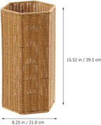 Mobestech Artificial Rattan Umbrella Holder for Indoor Use Large Capacity Plastic Umbrella Storage Stand for Entryway Versatile Design for Home and Office Also Great for Yoga Mat Storage