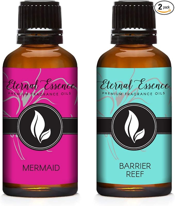 Eternal Essence Oils 2 Pack 30ml Premium Fragrance Oil - Mermaid & Barrier Reef - for Candle, Soap Making, Aromatherapy, Diffusers, Home Care, & Humidifiers