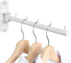 Swing Clothes Hanger Rack, Garment Racks Folding Clothes Bar Wall Mounted, 180°Rotation Laundry Drying Rack 304 Stainless Steel Space Saving for Laundry Room Bedroom Balcony, 9.45" Long