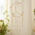 Artilady Butterfly Dream Catchers with Crystals - Large Boho Pink Moon Dream Catcher Wall Decor Home Decorations Girls Kids Baby Bedroom Room Decor Christmas Birthday Teen Girl Boys Gifts
