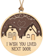 Friend Ornaments for Women, I Wish You Lived Next Door Gifts, Bestie Ornaments for Women, Long Distance, Christmas Ornament 2026 – Cozy Home Decor Keepsake
