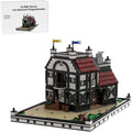 Medieval Village House Building Blocks Set, MOC-210215 Medieval Village Hotel Modular Model, Detailed Interior Furnishings, 2720PCS Collectible Model for Adults
