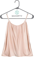 Sharpty Plastic Hangers Clothes Hangers for Clothing, Closet, Coats & Shirts - Durable & Space Saving - for Everyday Standard Use, Room Essentials & Basics - 60 Pack - Grey
