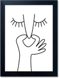 Framed Black and White Bathroom Wall Art Funny Bathroom Wall Decor Signs Bad Smell Toliet Print Painting Decor Canvas Artwork