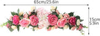 JUOPZKENN Artificial Rose Flower Swag, Wedding Arch Flowers 25in Decorative Swag Pink Peony Decorative Floral Swags Green Leaves Chair Back Flower for Wedding Arch Front Door Wall Decor(#1)