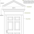 60"W x 36-3/4"H x 2-3/4"P Half Round Sunburst Architectural Grade PVC Combination Pediment