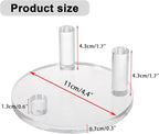 Hipiwe Acrylic Display Easel Rock Display Stand Three-Peg Display Easel Stands for Mineral Crystal Geodes Coral Fossil Small Collectibles Display Stands with Round Base,4 Pack