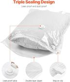 VEVOR Vacuum Storage Bags, 15 Pack Space Saver Seal Bag(3 Jumbo/3 Large/3 Medium/3 Small/3 Roll), Compression Airtight Zipper Space Bags with Electric Pump, for Cloth, Bedding, Blanket, Pillow, Travel