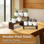 3-Tier Wood Display Risers – Versatile Food Display Risers for Party, Desktop Organizer for Home, Office & Kitchen, Multi-Purpose Wooden Shelf for Plants, Collectibles(9.5/8.5/7.5 in)