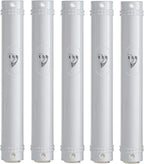 SUPER STAM MEZUZAH CASE Holder (shidell) בית מזוזה Plastic Semiround Silver shin Waterproof Rubber Cork lot of 5 (White, 15)