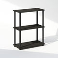Furinno Turn-N-Tube Book Shelf, 3-Tier Bookshelf, Bookcase with Multipurpose Compact Display Rack, 11.6 x 23.6 x 29.6, for Living Room, Bedroom, Home Office, Espresso/Black