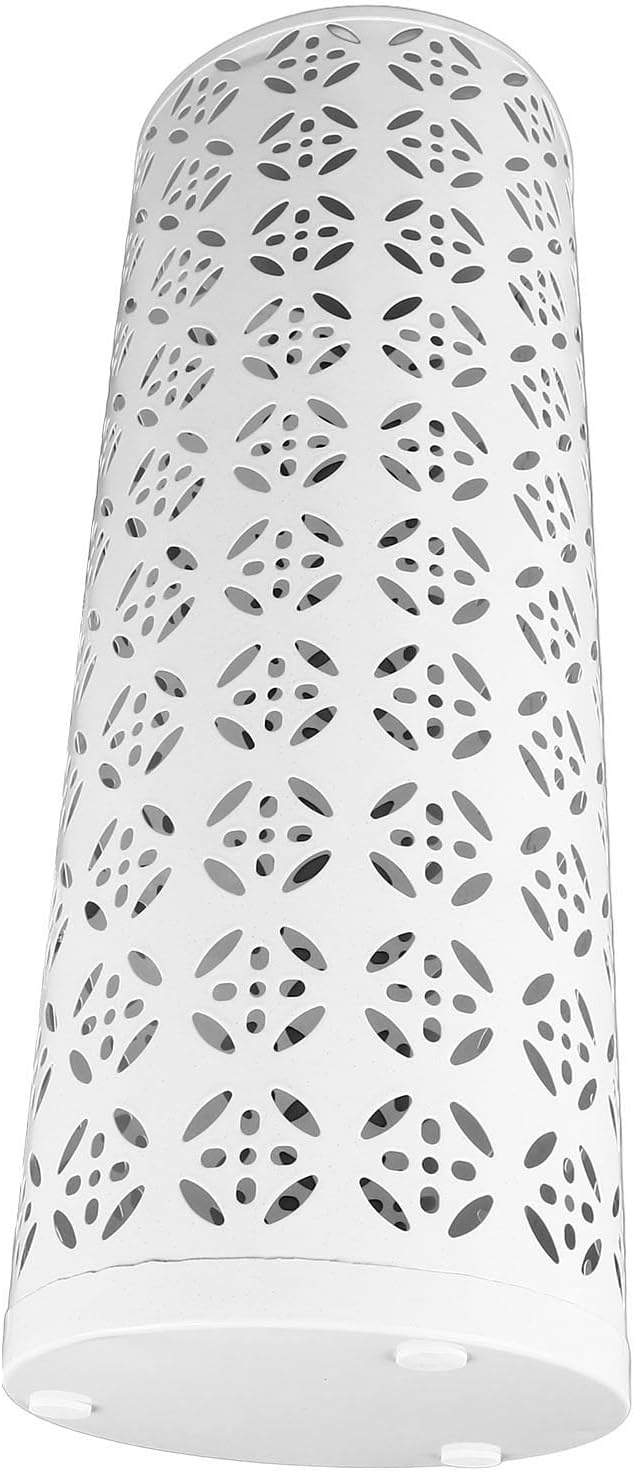 Fabater Umbrella Stand, Metal Umbrella Holder, Indoor Umbrella Rack Organizer with Hollow Design, Umbrella Storage for Entryway, Office, Home (White)