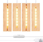 6 inch Rectangle Display Pedestal, Warm Color Rectangle Led Lights Display Base, Crystal Wooden Lighted Base Stand for Acrylic, Crystal, Night Light, Glass Resin Art