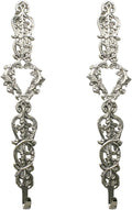 Nickel 15" H Victorian Heart Wreath Hanger. - Set of 2