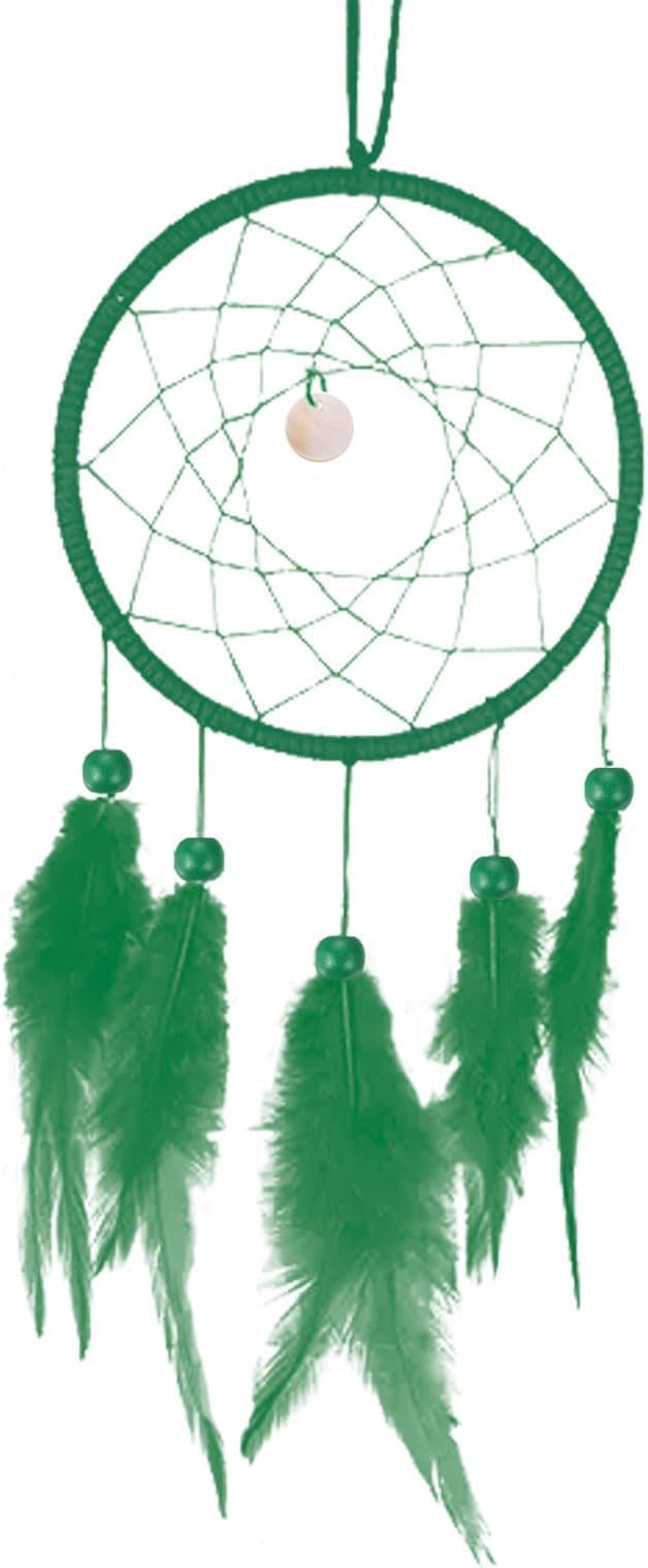 PATIKIL DIY Dream Catcher Kit, Green, 120mm / 4.7 inches, Unisex, Teen & Adult, Native American Cultural, Dream Catcher, Non-Foldable
