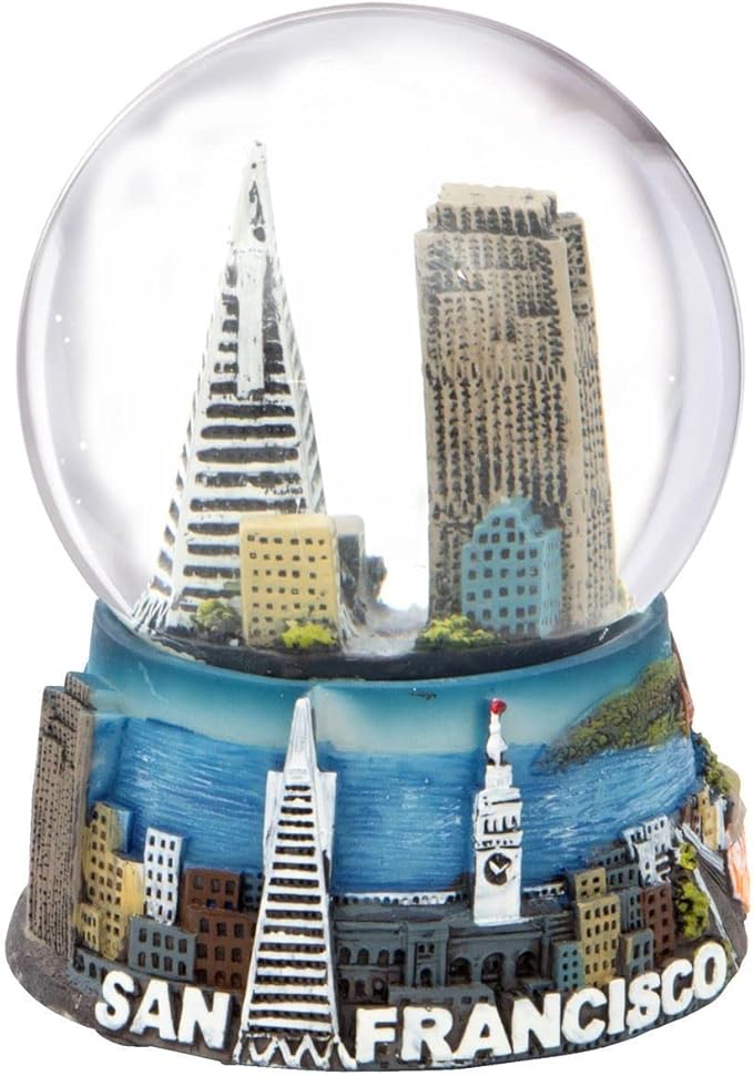 Mini San Francisco Snow Globe Landmarks and Skyline 2.5 Inches