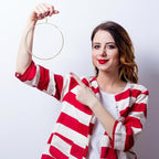 10 Pcs Golden Scarf Organizer for Closet, Clothes Belt/Scarf Hangers for Closet, Space Saving Steel Tie Scarves Rings Holder for Neckties, Shawls, Scarves, Veils, Pashminas Display, Sorting