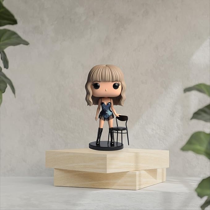Cute Singer Star Doll Epoxy Resin Fashion Doll Singing Modeling, Charms Cartoon Style,The Best Gift for Music Fans and Friends (#1)