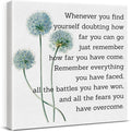 Motivational Quotes Wall Art Decor, Inspirational Graduation Decor Gift, Positive Canvas Posters Painting Artwork for Office Classroom Bedroom Home Decorations (8 X 8 Inches, Framed)