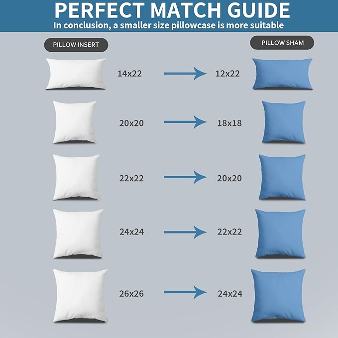 YSTHER 22x22Euro Pillow Inserts Set of 2, Premium Down Feather Pillows for Couch & Bed - Hypoallergenic, Machine Washable, Fluffy Decorative Throw Pillow Inserts (White)