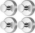 Linwnil Suction Cup Wreath Hanger，Suction Cup Hooks Hanging 10 Lbs，Waterproof Suction Cup Wreath Holder for Windows, Shower, Wreaths，Smooth Doors (Chrome Polished, 4 Pack)
