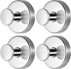 Linwnil Suction Cup Wreath Hanger，Suction Cup Hooks Hanging 10 Lbs，Waterproof Suction Cup Wreath Holder for Windows, Shower, Wreaths，Smooth Doors (Chrome Polished, 4 Pack)