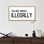 Bible Quotes 12x22in Wooden Wall Art Sign with Positive Saying You Are Parked Illegally Rustic Chic Style Beige Frame Wooden Plaque Birthday Housewarming Gift for Cottage Farmhouse Porch Wall Decor