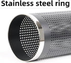 Stainless Steel Umbrella Stand Umbrella Storage Bin Space-Saving Perforated for Home Office Entryways Hotels (C)