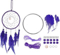 PATIKIL DIY Dream Catcher Kit, Making Dream Catcher Supplies Wall Hanging Handmade Dream Catcher Kits for Beginner Style 3, Purple