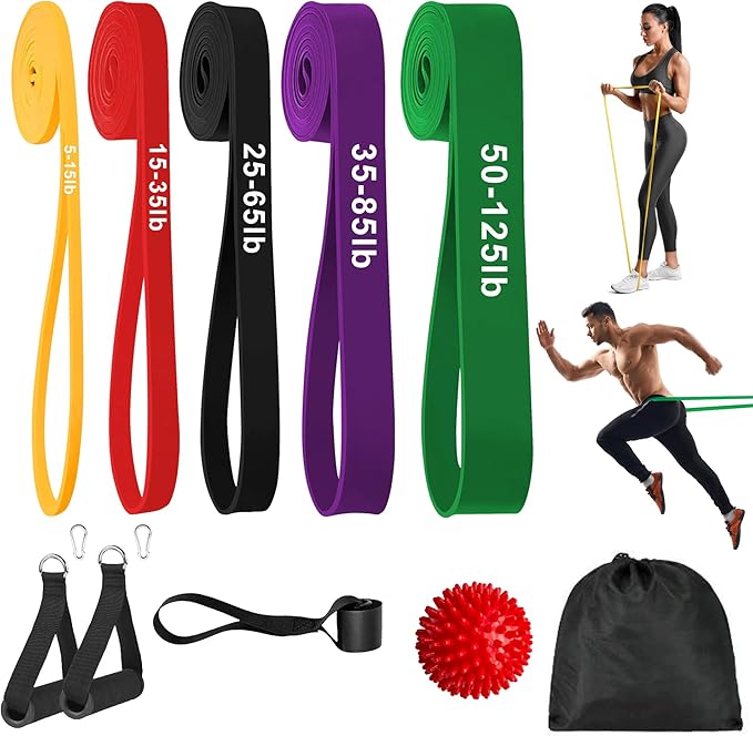 Resistance Bands for Working Out, Workout Bands, Training Bands Set, Pull Up Exercise Bands for Home Workouts, Full Body Training, Physical Therapy.