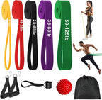 Resistance Bands for Working Out, Workout Bands, Training Bands Set, Pull Up Exercise Bands for Home Workouts, Full Body Training, Physical Therapy.