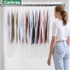 12 Pack Garment Bags for Hanging Clothes - Translucent Suit Bag for Closet Wardrobe Storage Travel - 24" x 42"