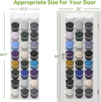 Unjumbly Baseball Hat Rack, 27 Pocket Over-The-Door Hat Organizer with Clear Deep Pockets to Display Baseball Caps Collection, Complete with 3 Over Door Hooks (White, 27 Pockets)