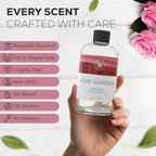 Aroma Country Rose Garden Diffuser Oil - Luxury Essential Oils for Diffuser Refill & Air Freshener Room Spray - Long-Lasting & Natural Home Fragrance, Scented Oil for Diffusers (8.5 Fl. oz)