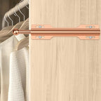 FIRJOY 12" Valet Rod for Closet Pull Out (2 Pack, Rose Gold)