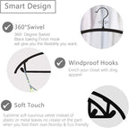MIZGI Premium Velvet Hangers 50 Pack Heavyduty- Non Slip No Shoulder Bump Suit Hanger - Black Hooks,Space Saving Clothes Rounded Shape for Coat,Sweater,Jackets,Pants
